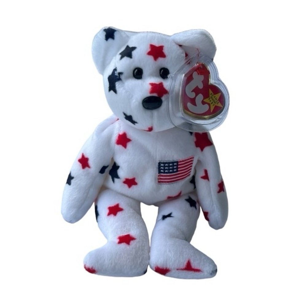 Collectors Ty Glory Red White & Blue Beanie Bear